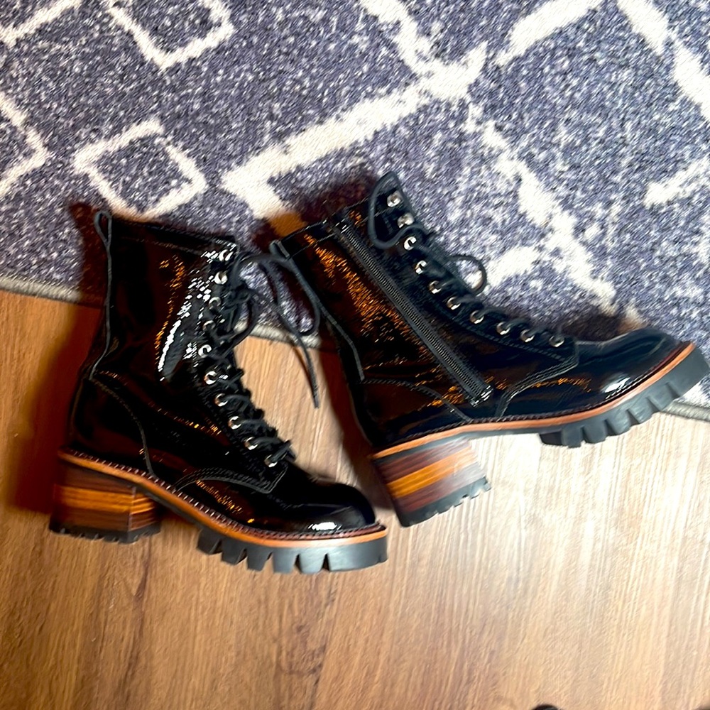 jefrey cambell sycamore black leather woman’s boots - Picture 4 of 14